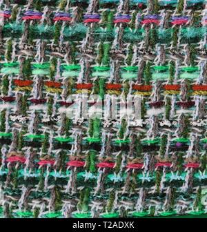 Close up surface of colorful fashin fabrics in high resolution Stock Photo