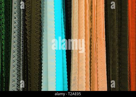 Close up surface of colorful fashin fabrics in high resolution Stock Photo