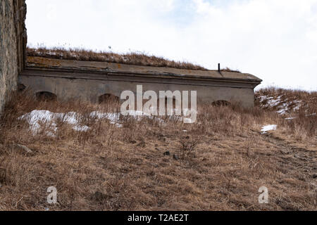 Tools and strengthening the battery 198 on the hill Refrigerator in Vladivostok, Russia. Stock Photo