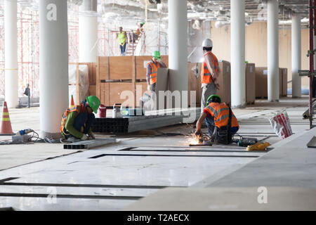 construction airport working site details Stock Photo