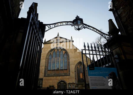 Edinburgh capital of Scotland entrance to Greyfriars Kirk church yard in the city Stock Photo