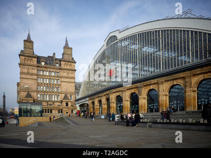 Liverpool Lime Street terminus railway station Opened in August 1836, it is the oldest grand terminus mainline station still in use in the world. West Stock Photo