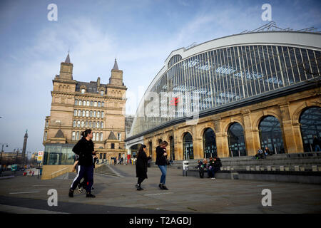 Liverpool Lime Street terminus railway station Opened in August 1836, it is the oldest grand terminus mainline station still in use in the world. West Stock Photo