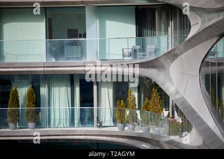 Zaha Hadid Design Boutique modern condo apartments on the High Line in Chelsea Manhattan New York Stock Photo