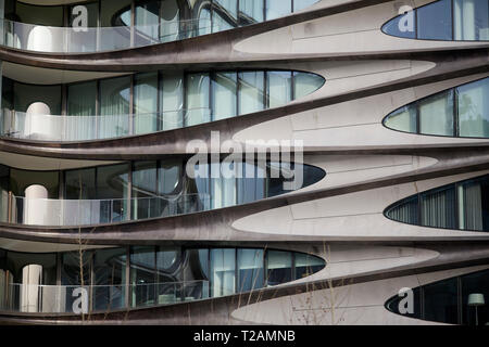 Zaha Hadid Design Boutique modern condo apartments on the High Line in Chelsea Manhattan New York Stock Photo