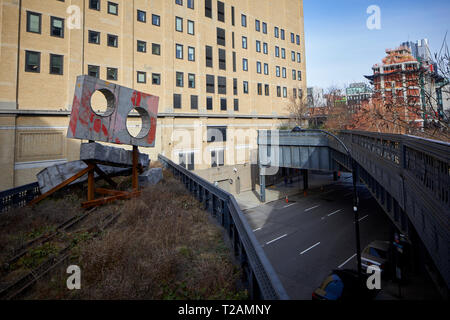 10th Avenue Chelsea High Line elevated linear park, New York Manhattan Stock Photo