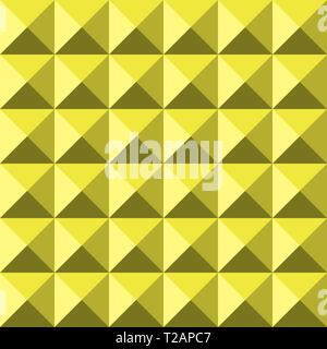 Yellow background abstract pyramidas texture seamless pattern vector Stock Vector