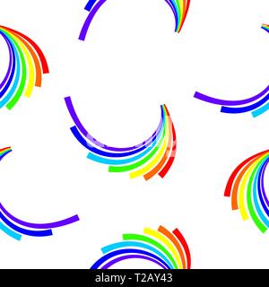 Abstract seamless pattern consisting of colorful wavy lines. Stock Vector