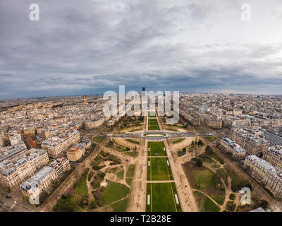 Aerial panorama view of Paris city, France, Europe Stock Photo