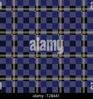 Cerulean Blue Lumberjack Buffalo Plaid Pattern eps10 Stock Vector