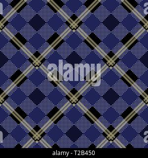 Cerulean Blue Lumberjack Buffalo Plaid Pattern eps10 Stock Vector