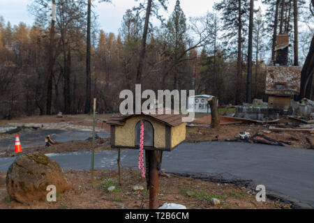 Paradise Fire Aftermath Stock Photo