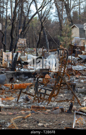 Paradise Fire Aftermath Stock Photo