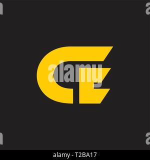 letter ce ec geometric line logo vector Stock Vector