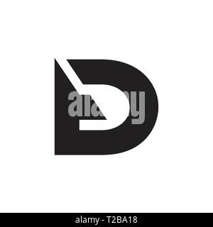 letter td geometric linked logo vector Stock Vector