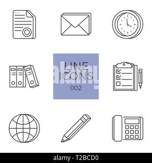 Business Icons Vector Set. Business Related Vector Line Icons Set. Isolated on White Background. Editable Stroke. Stock Vector