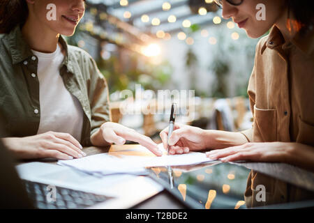 Signing contract after meeting Stock Photo