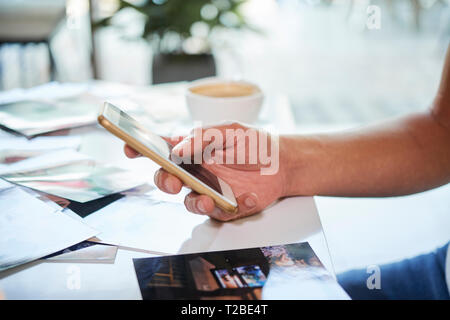 Texting young man Stock Photo