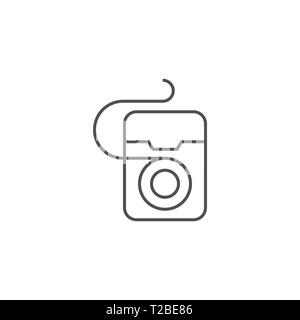 Dental floss icon line isolated on white background. Black flat thin icon  on modern outline style. Linear symbol and editable stroke. Simple and  pixel perfect stroke vector illustration. 17287375 Vector Art at