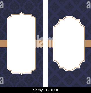 Vintage greeting cards. Vintage wedding invitation templates. Stock Vector