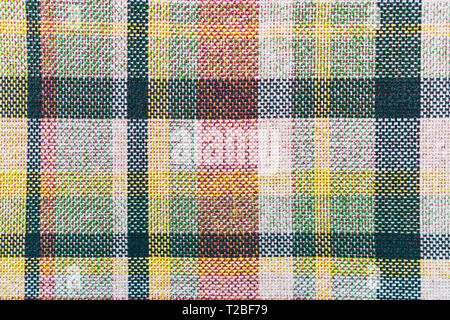 Texture of fabric with a classic check pattern Stock Photo