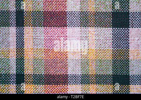 Texture of fabric with a classic check pattern Stock Photo