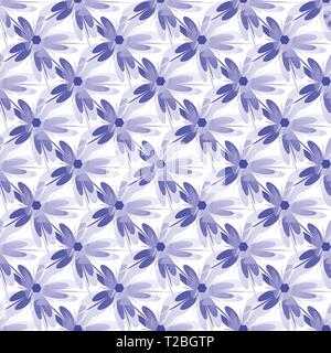 Cute sakura shape flower textile graphic  illustration. Geometric floral oriental editable surfase seamless pattern Stock Photo