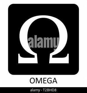 Omega symbol illustration Stock Vector