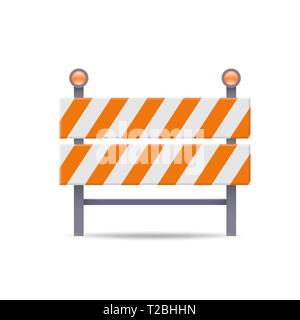 road barrier flat vector icon Stock Vector