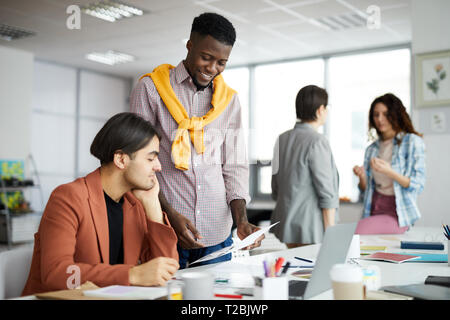 Two Contemporary Businessmen at Work Stock Photo