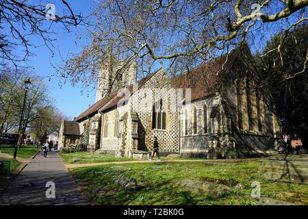 St Mary's the Virgin minster in the centre of Reading, UK Stock Photo