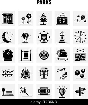 Parks Solid Glyph Icons Set For - Parks Solid Glyph Icons Set For Infographics Mobile Uxui Kit And Print Design Include Drums Instrument Music Map Location Park Parking Worl T2bknd 