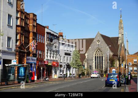 View of West Street in Reading, UK Stock Photo