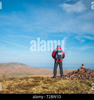 Viewing The Black Mountain from Fan Gyhirych Stock Photo