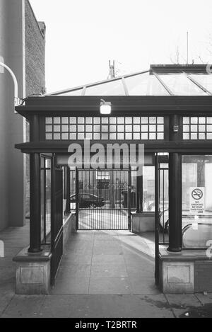 Entrance to the Johns Hopkins Hospital metro station in Baltimore, Maryland Stock Photo