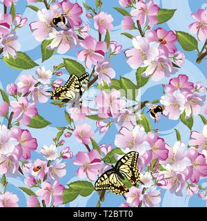 This pattern will give the feeling of the spring sun, carelessness and will look great on women s clothing made of lightweight fabrics such as chiffon Stock Vector