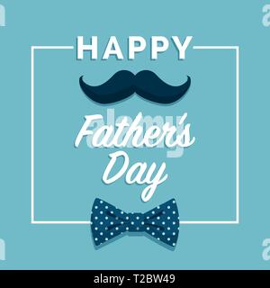 Happy Father's day card with wishes and polka dot bow tie Stock Vector ...