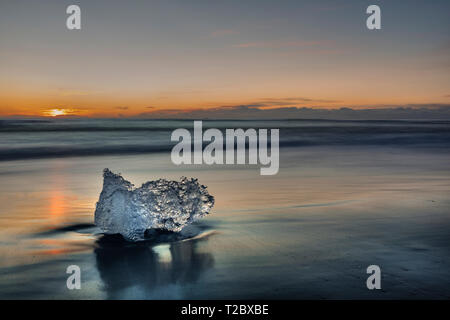 Jokulsarlon, Diamond Beach, Austurland, Iceland, Europe Stock Photo