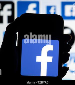 File photo dated 25/03/18 of the Facebook logo. The social networking site is to begin explaining to users why they are seeing certain posts on their news feed in an attempt to make the platform easier to understand. Stock Photo