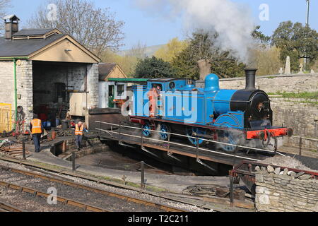 Caledonian Railway 439 class tank No.419, Swanage Railway, Swanage, Isle of Purbeck, Dorset, England, Great Britain, United Kingdom, UK, Europe Stock Photo