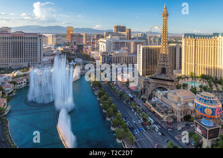 World famous Las Vegas Strip Stock Photo