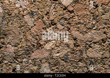 Extreme macro shot of a cork board showing the structure of the material. Stock Photo