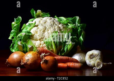 Still life close-up - Mixed vegetables, from The Art Workshop by Mike Russell. Stock Photo