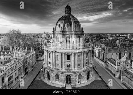 Black and White image of Radcliffe Camera in Oxford Stock Photo