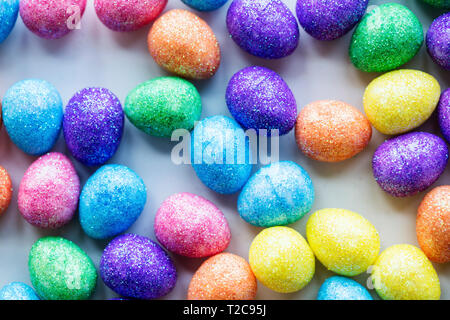 Glitter easter egg background Stock Photo