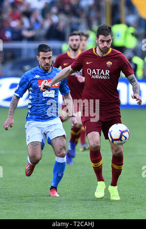 Rome, Italy. 01st Apr, 2019. Football Serie A Roma vs Napoli.Rome Olympic Stadium 31 March 2019 In the photo Davide Santon Credit: Independent Photo Agency/Alamy Live News Stock Photo