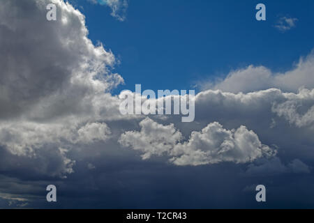Cloud formation against a blue sky Stock Photo