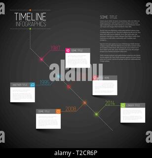 Vector Infographic diagonal timeline report template with 3d colored ...