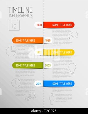 Flat report icons on rounded square color backgrounds Stock Vector ...