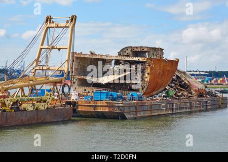 Cargo ship wreck Stock Photo